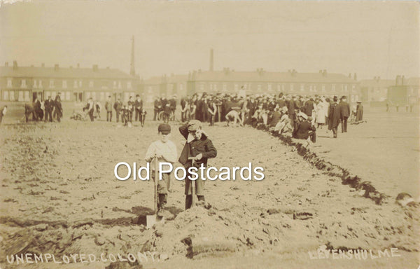 UNEMPLOYED COLONY, LEVENSHULME MANCHESTER OLD POSTCARD