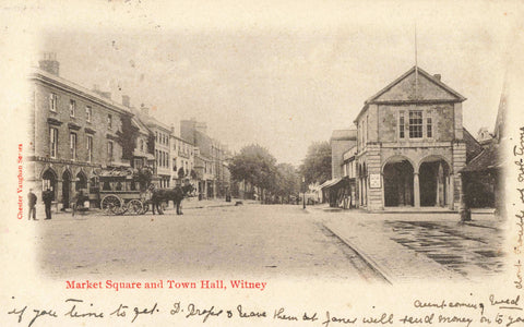 Old postcard from 1904, of Witney in Oxfordshire