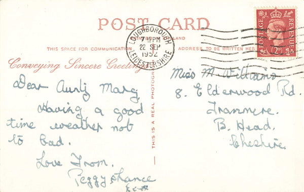 CARILLON MEMORIAL TOWER, LOUGHBOROUGH - OLD POSTCARD (ref 6194/24)