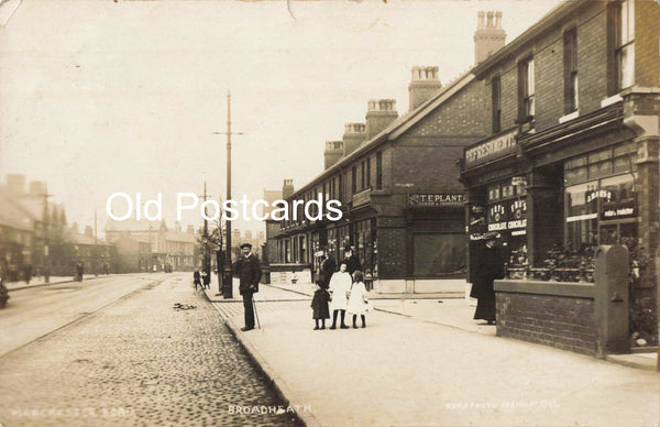 Superb 1912 real photo postcard of Manchester Road, Broadheath - Altrincham