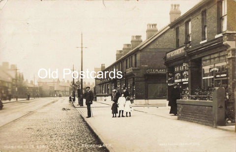 Superb 1912 real photo postcard of Manchester Road, Broadheath - Altrincham