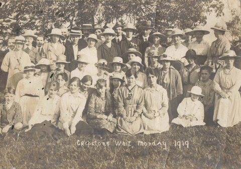 CROPSTONE WHIT MONDAY, 1919 LEICESTERSHIRE POSTCARD SOCIAL HISTORY (5950/W9/X)