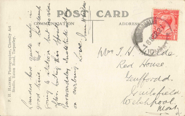 BURWARDSLEY, CARDEN ARMS NOW THE PHEASANT INN, 1920s RP POSTCARD (6585/W7/25)