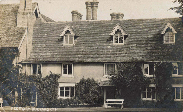 BUCKWORTH RECTORY - OLD REAL PHOTO POSTCARD, CAMBRIDGESHIRE (ref 2673/22/W4)