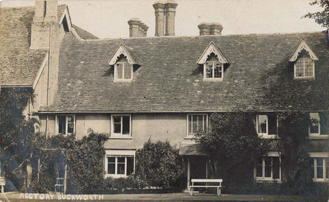BUCKWORTH RECTORY - OLD REAL PHOTO POSTCARD, CAMBRIDGESHIRE (ref 2673/22/W4)