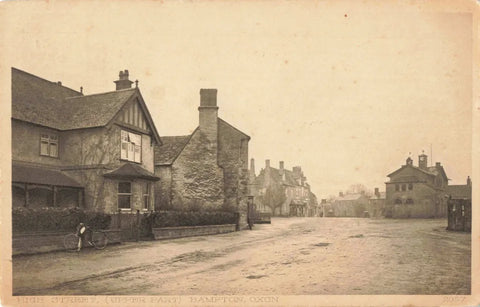 BAMPTON, HIGH STREET (UPPER PART) - 1912 OXFORDSHIRE POSTCARD