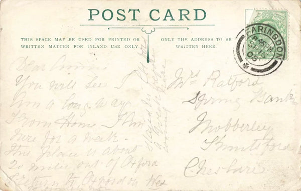 BROAD STREET, OLD BAMPTON OXFORDSHIRE POSTCARD POSTED 1904 (ref 7293/23/F)