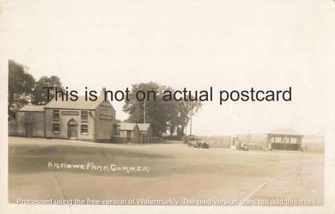 ARROWE PARK CORNER, WIRRAL, HORSE & JOCKEY RARE REAL PHOTO POSTCARD NR UPTON, WOODCHURCH (ref 7322/25)