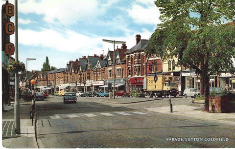 c1960s postcard of The Parade, Sutton Coldfield