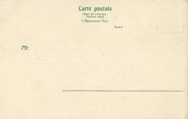 POST OFFICE QUARTER, STEAMER POINT, ADEN - OLD YEMEN POSTCARD (ref 5478/24)