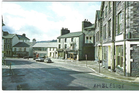1960s postcard of Market Place, Ambleside