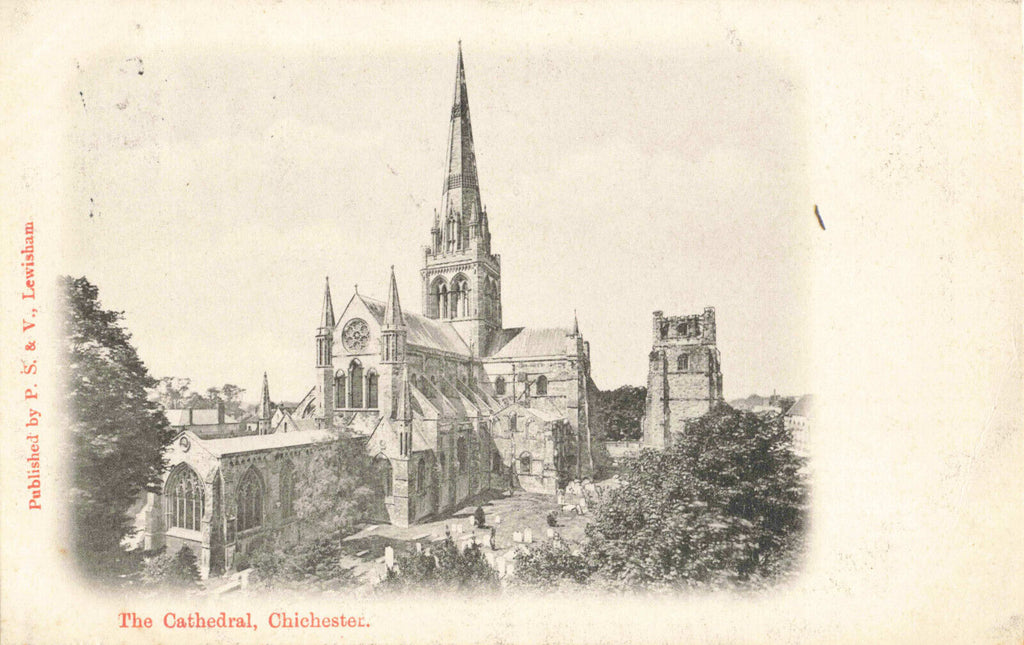 CATHEDRAL, CHICHESTER, 1903 SUSSEX POSTCARD