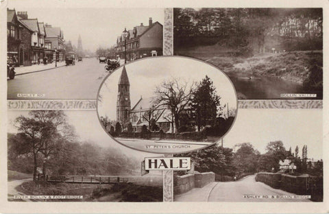 Old postcard of Hale, near Stockport, Cheshire Postally unused  
