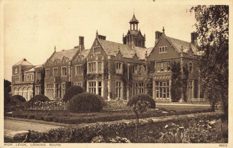 HIGH LEIGH, LOOKING SOUTH - OLD 1930s HODDESDON POSTCARD