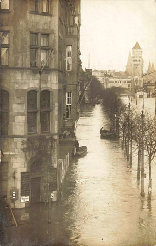 HOCHWASSER - REAL PHOTO FLOOD DISASTER POSTCARD PUBLISHED COLOGNE