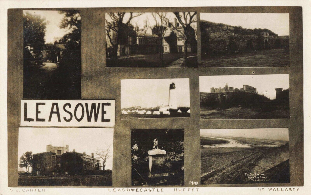 Old real photo postcard of Leasowe, nr Wallasey in Wirral, Cheshire