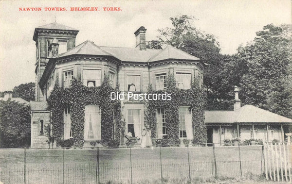 Old postcard of Nawton Towers, Helmsley in Yorkshire