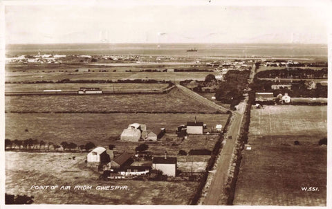 POINT OF AIR FROM GWESPYR - OLD REAL PHOTO FLINTSHIRE POSTCARD