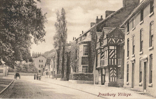 PRESTBURY VILLAGE - OLD CHESHIRE POSTCARD 