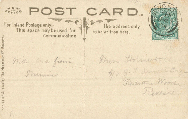 PRESTON ROAD, BRIGHTON - OLD 1904 SUSSEX POSTCARD (1834/22/W6)