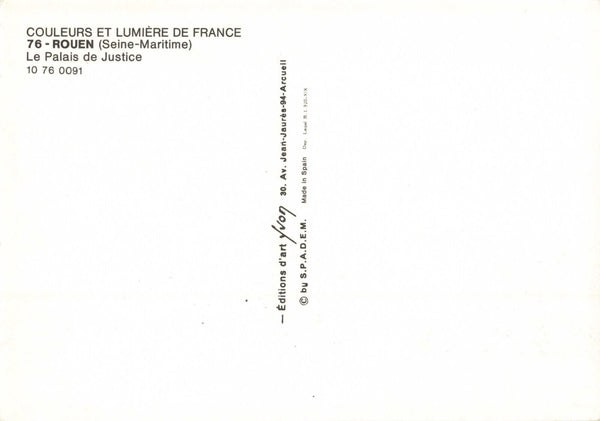 COULEURS ET LUMIERE DE FRANCE, ROUEN POSTCARD (ref 4305/22)