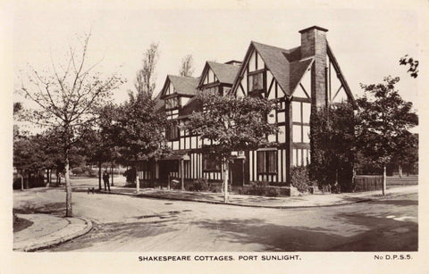 SHAKESPEARE COTTAGES, PORT SUNLIGHT - OLD WIRRAL POSTCARD