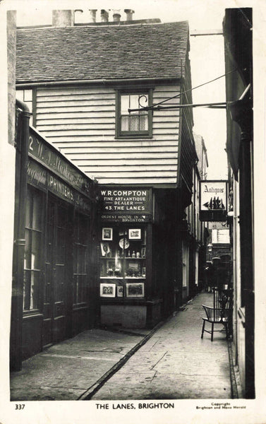 The Lanes, Brighton, 1950s postcard