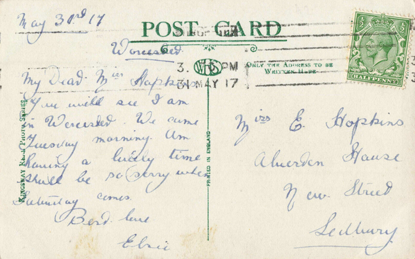 WORCESTER, 1917 REAL PHOTO MULTIVIEW POSTCARD (ref 3449/22)