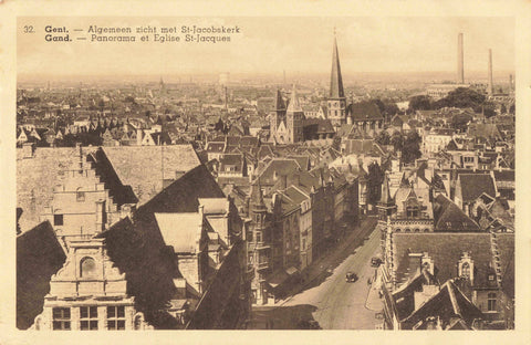 GAND - GHENT - PANORAMA ET EGLISE ST-JACQUES (ref 4270/21/M)