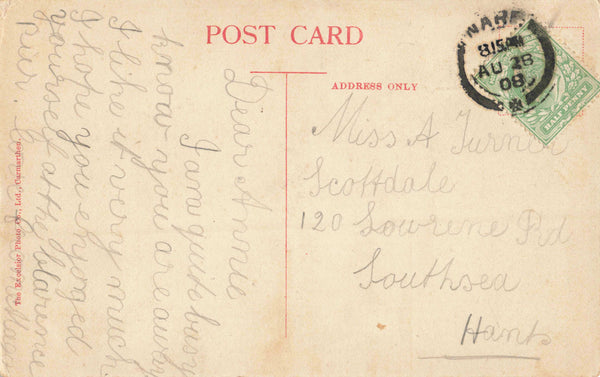 THE SQUARE, CARMARTHEN - 1908 POSTCARD (ref 1635/21/a11)