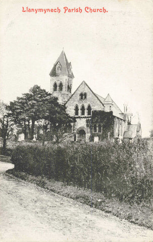 Old postcard of Llanymynech Parish Church