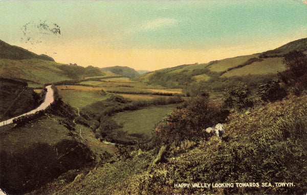 HAPPY VALLEY LOOKING TOWARDS SEA, TOWYN - POSTCARD