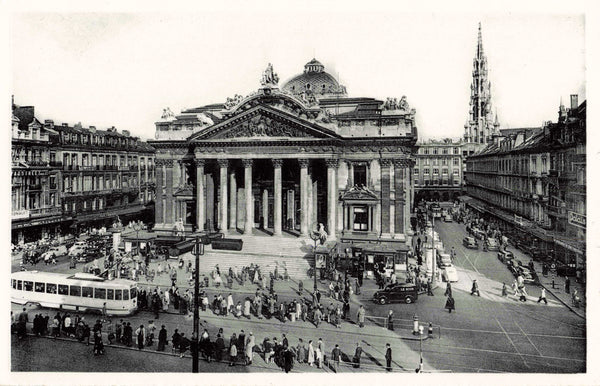 BRUXELLES, LA BOURSE - REAL PHOTO POSTCARD, BRUSSELS, BELGIUM (ref 1735/21/M)