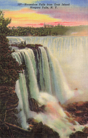 HORSESHOE FALLS FROM GOAT ISLAND, NIAGARA FALLS, NY