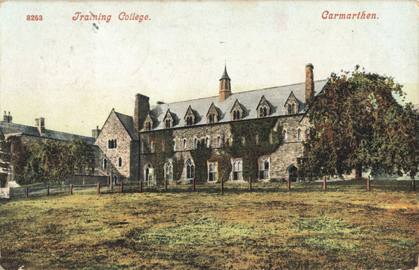Early 1900s postcard of the Training College, Carmarthen