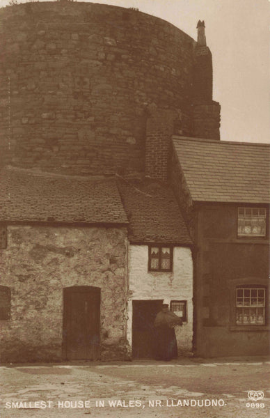 1912 real photo postcard of the Smallest House in Wales, nr Llandudno