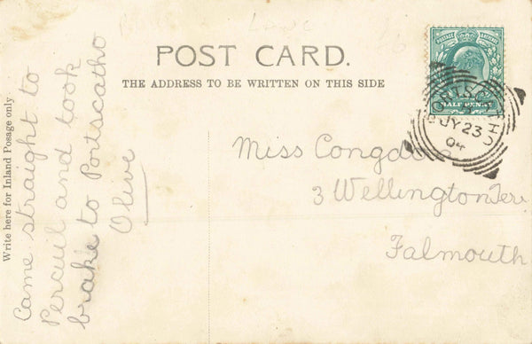 ST. GERRANS, CHURCHTOWN -  c1902 CORNWALL POSTCARD (ref 5760/21/W2)