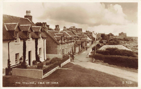 1950s real photo postcard of The Village, Iona in Scotland