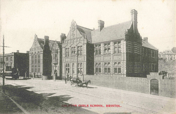 Pre 1918 postcard showing Colston Girls School, Bristol