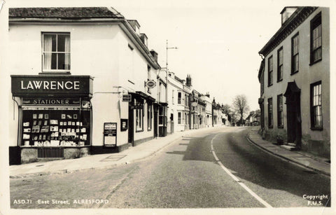 Early 1960s real photo postcard of East Street, Alresford in Hampshire