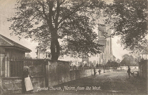Vintage postcard of Parish Church, Nairn in Scotland