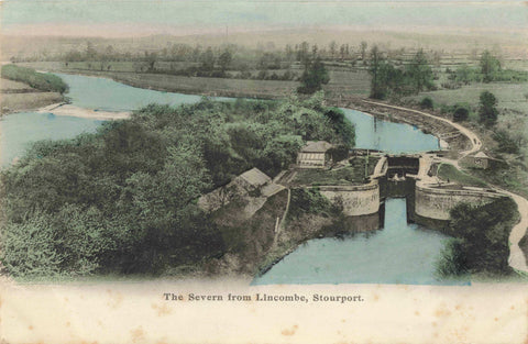 Old postcard of The Severn from Lincombe, Stourport in Worcestershire