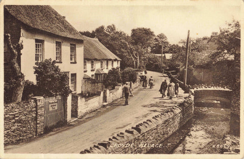 Old postcard of Croyde Village in Devon