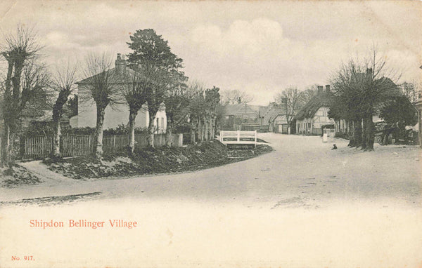 Old postcard of Shipdon Bellinger village in Hampshire