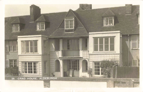 1950s real photo postcard of Crag House, Aldeburgh