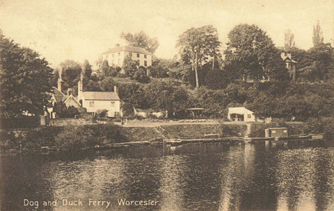 1917 postcard of the Dog and Duck Ferry, Worcester