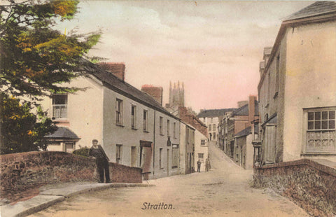 Old postcard of Stratton, Cornwall