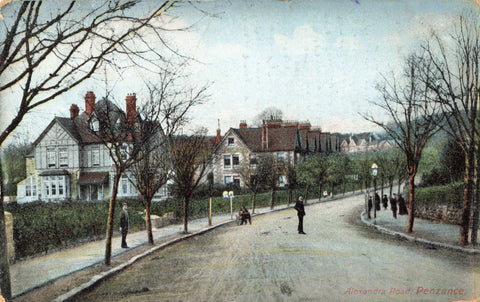 Old postcard of Alexandra Road, Penzance