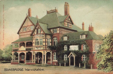 1908 postcard of Stonebridge, Warwickshire, nr Meriden and now demolished