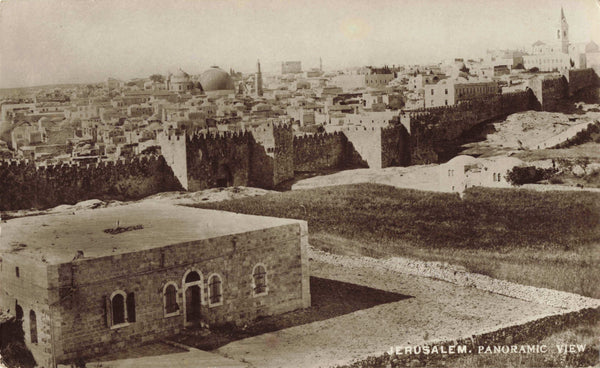Real photo postcard of Jerusalem, Panoramic View